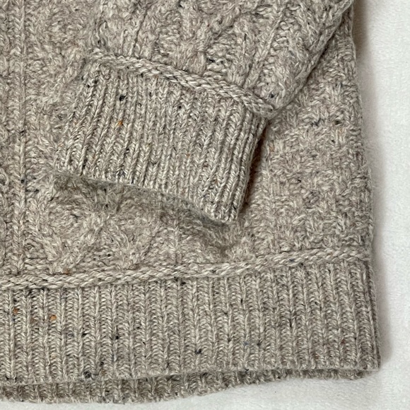 Aran Crafts V-Neck Cable Knit Sweater - 100% Merino Wool - Picture 6 of 13